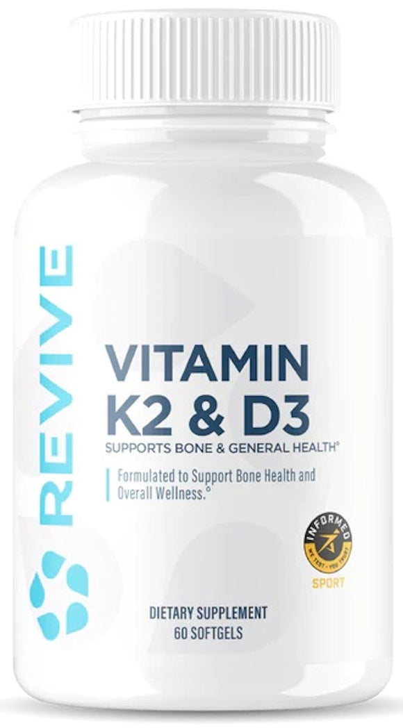 Revive Vitamin K2 & D3 Support Bone and Heart Health|Bone Health|Mass For Life|