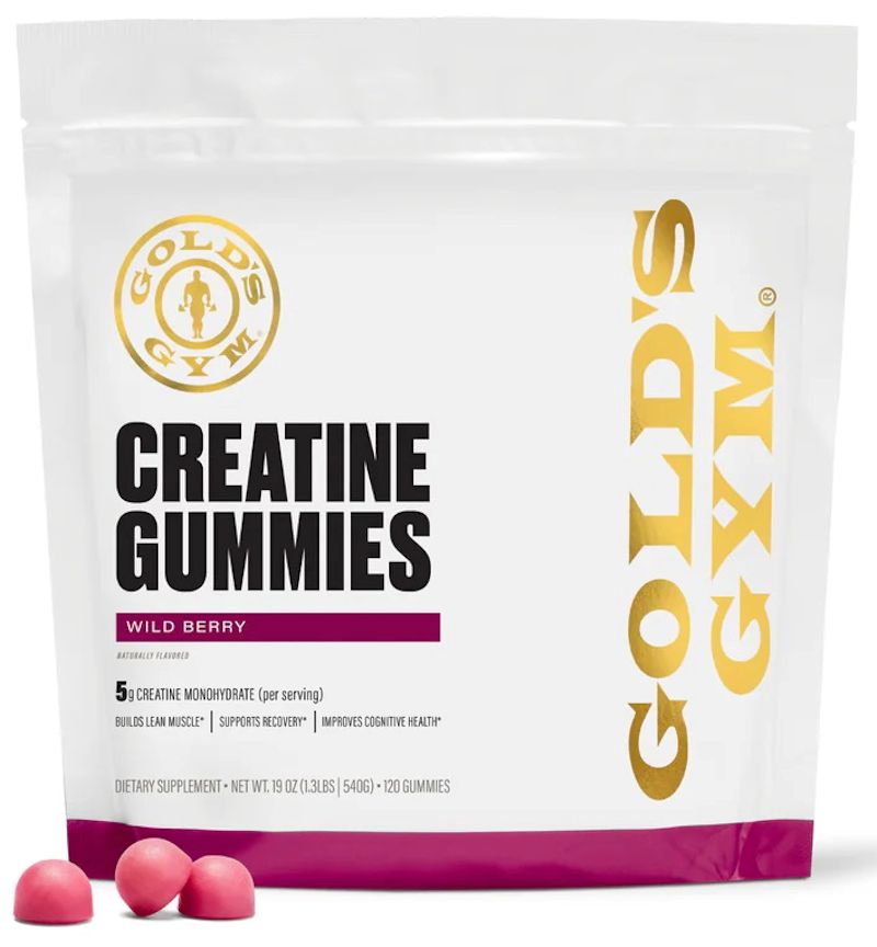 Gold’s Gym Creatine Gummies|Mass For Life|Creatine