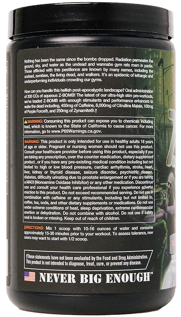 Merica Labz Z-Bomb Pre-Workout|Pre Workout|Mass For Life|