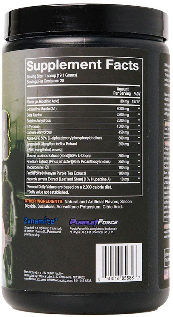 Merica Labz Z-Bomb Pre-Workout|Pre Workout|Mass For Life|