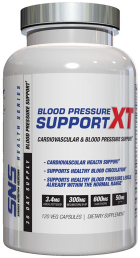 SNS Serious Nutrition Solutions Blood Pressure Support XT 120 Veg Caps|Blood Pressure|Mass For Life|