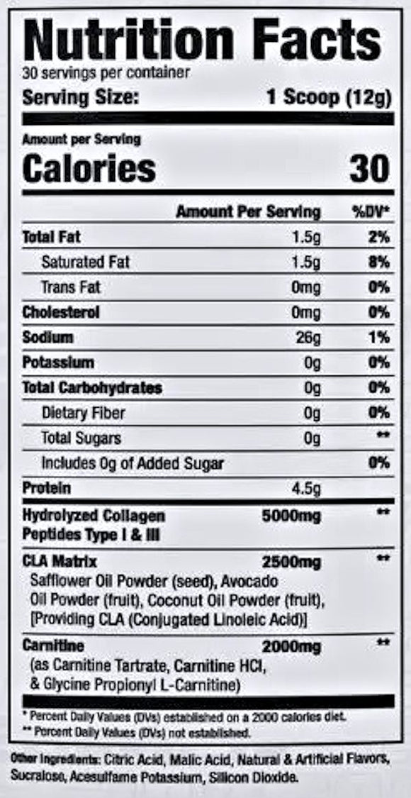 Alpha Prime Supplements C3 Collagen Carnitine+CLA|Fat Burner|Mass For Life|