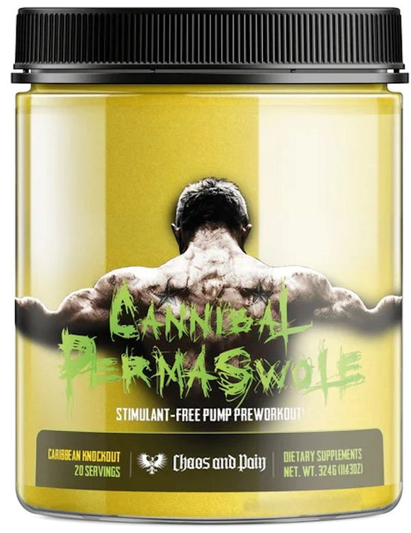 Chaos and Pain Cannibal Permaswole Stim-Free Pump|Pre Workout|Mass For Life|