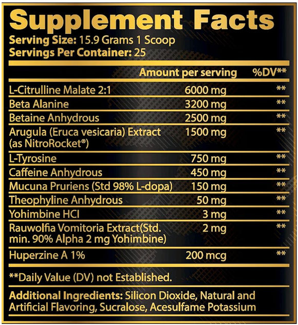 Chaos and Pain Cannibal Ferox High Stim Pre-Workout|Pre Workout|Mass For Life|