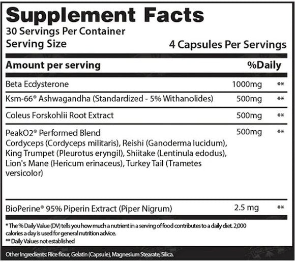 Chaos and Pain Chemical BE - Beta-Ecdysterone|Muscle Builder|Mass For Life|