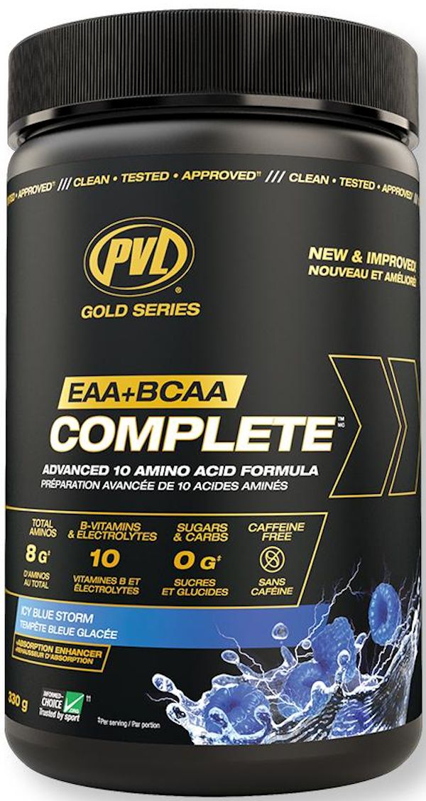 Pure Vita Labs EAA + BCAA Complete Advanced Amino Acid Formula 30 servings blue