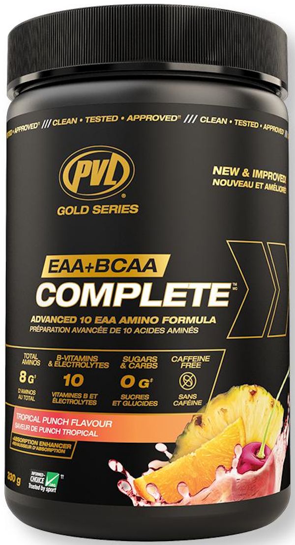 Pure Vita Labs EAA + BCAA Complete Advanced Amino Acid Formula 30 servings peach