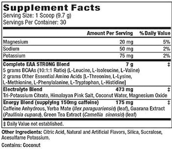 MHP EAA Strong Plus Energy Pre-Workout|BCAA|Mass For Life|