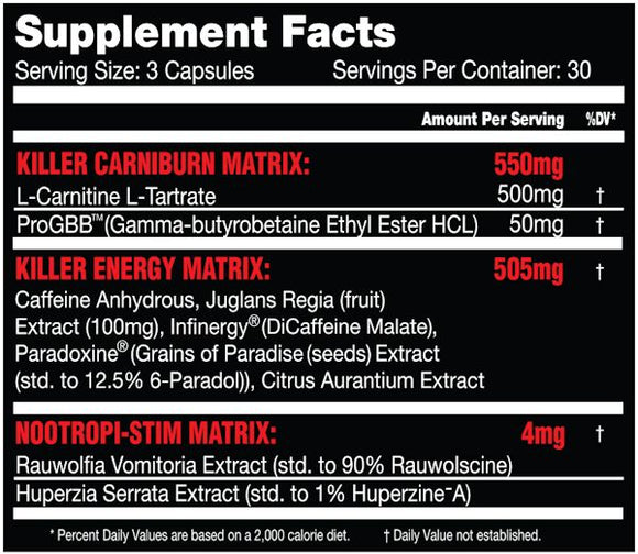Killer Labz Exterminator Fat Burner 90 Caps|Appetite Control|Mass For Life|