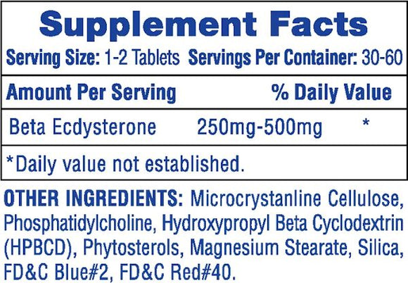 Hi-Tech Pharmaceuticals Ecdisten Beta Ecdysterone 60 Tablets|Muscle Growth|Mass For Life|