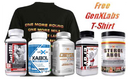 GenXLabs Mass Muscle Size Stack 5 Products Plus Free Shirt|Test Booster|Mass For Life|