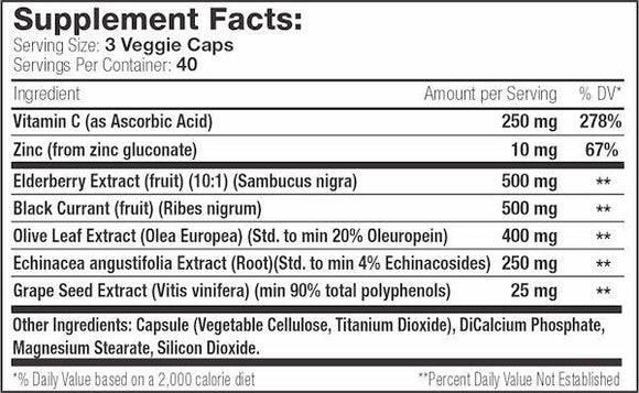 SNS Serious Nutrition Solutions Immune Support XT 120 Veg Caps|Immune Health|Mass For Life|