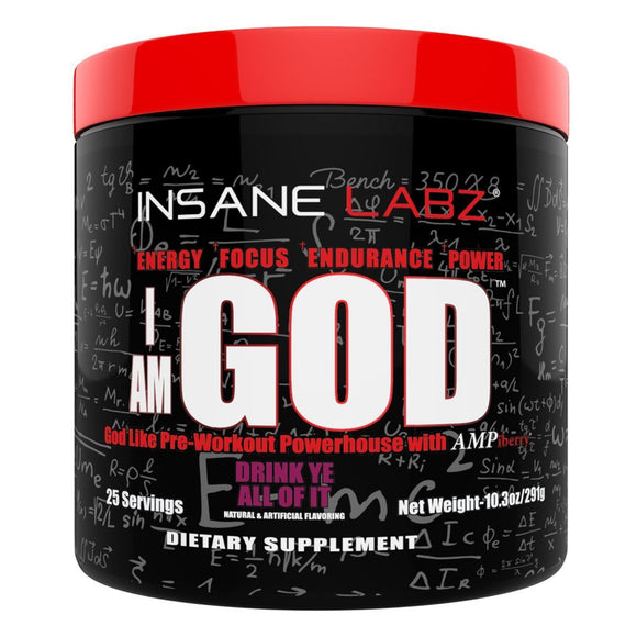 Insane Labz I Am God Pre-Workout|Pre-workout|Mass For Life|