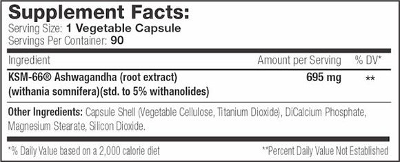 SNS Serious Nutrition Solutions KSM-66 90 Capsules|Stress Aid|Mass For Life|