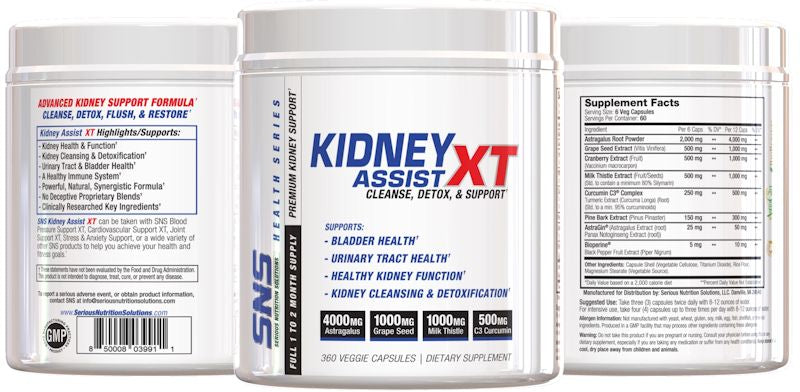 Kidney Assist XT 360 caps SNS bottle