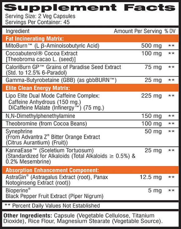 Competitive Edge Labs Lipo Elite 90 V-Caps|Fat Burner|Mass For Life|