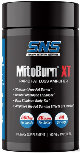 SNS Serious Nutrition Solutions MitoBurn XL 60 Veggie-Caps|Fat Burner|Mass For Life|