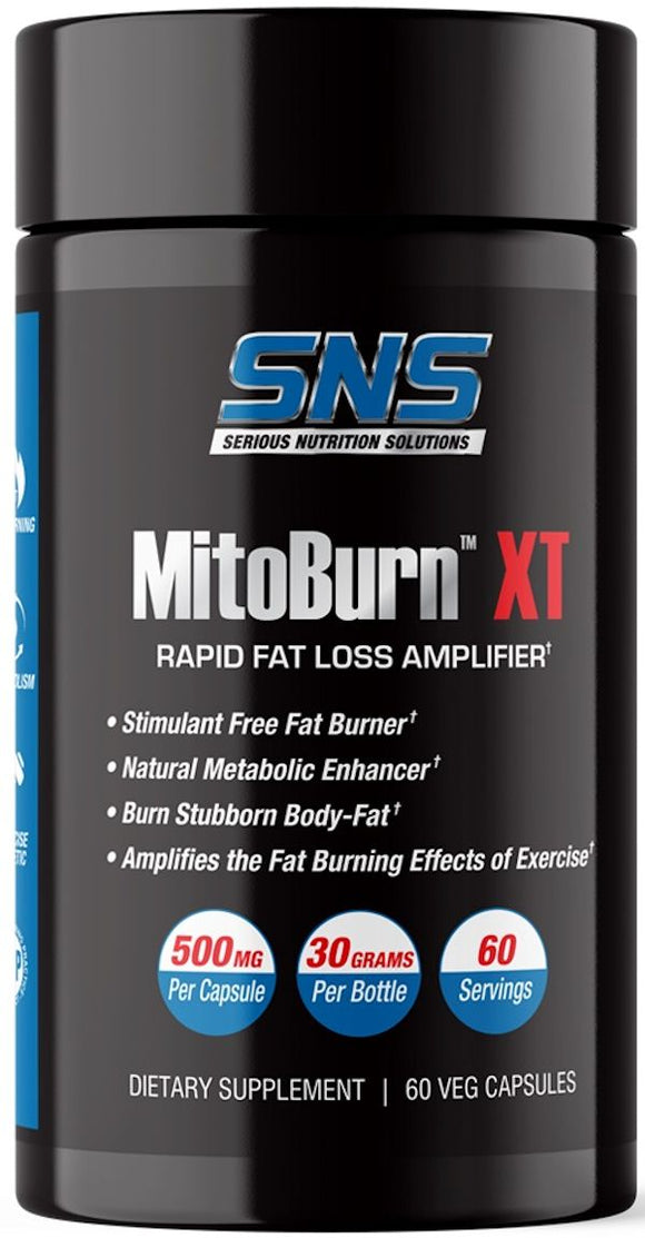 SNS Serious Nutrition Solutions MitoBurn XL 60 Veggie-Caps|Fat Burner|Mass For Life|