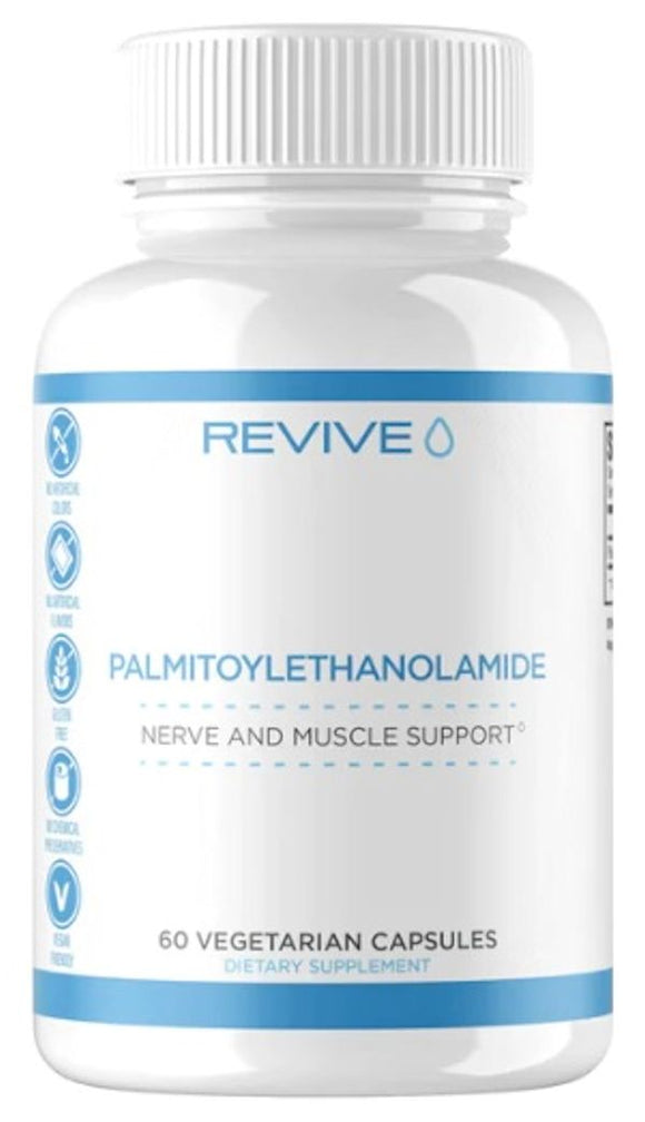 Revive Palmitoylethanolamide (PEA) Natural pain relief 60 Vegetarian Capsules|Pain Support|Mass For Life|