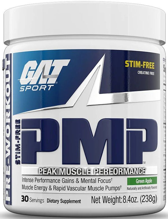 GAT Sport PMP Peak Muscle Performance Stim-Free|Pre-Workout|Mass For Life|