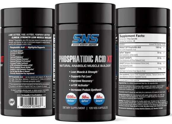 SNS Serious Nutrition Solutions Phosphatidic Acid XT Fat Burner|Lean Muscle|Mass For Life|