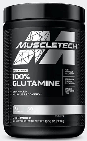 MuscleTech Platinum 100% Glutamine 60 servings|Glutamine|Mass For Life|