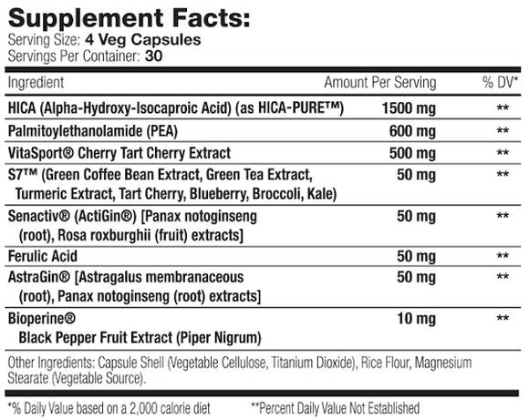 Muscle Addiction Recovery Fix 120 Caps|Recovery|Mass For Life|