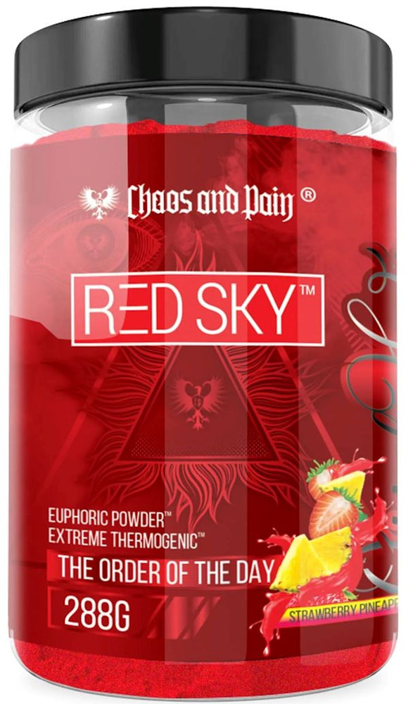 Chaos and Pain Red Sky Powder|Pre Workout|Mass For Life|