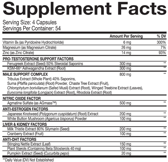 Beast Sports Nutrition Super Test 180 caps|UK|Mass For Life|