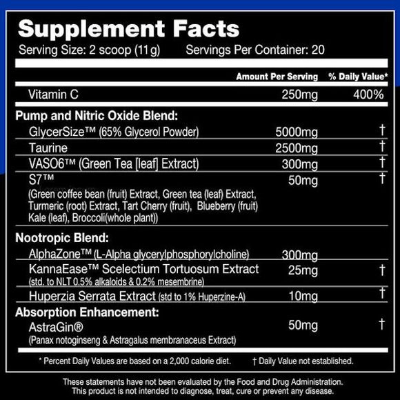 Performax Labs Vasomax Maximum Pump Matrix Pre-Workout Non-Stim|Muscle Pumps|Mass For Life|