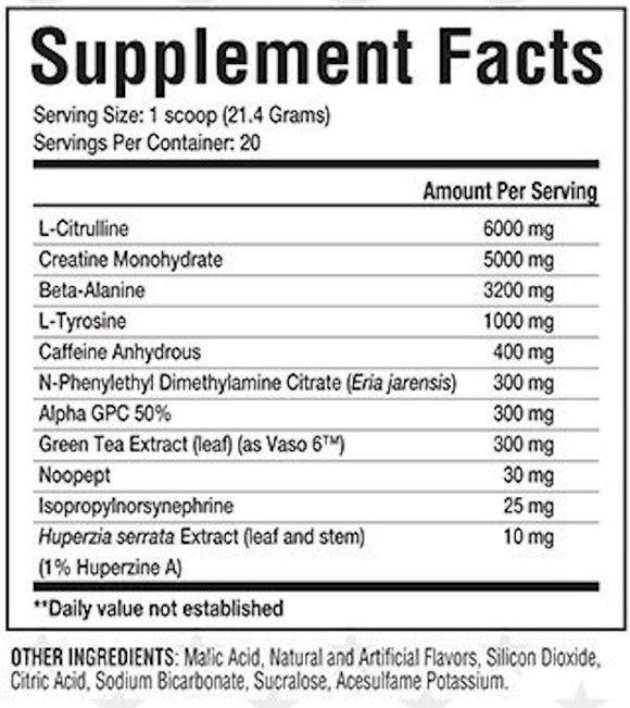 Merica Labz A Bomb Red White & Boom|Pre-Workout|Mass For Life|