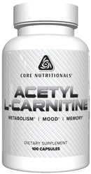 Core Nutritionals Acetyl L-Carnitine 100 Capsules|Fat Burner|Mass For Life|
