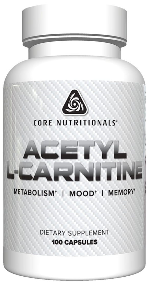 Core Nutritionals Acetyl L-Carnitine 100 Capsules|Fat Burner|Mass For Life|