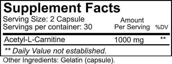 Nutrakey Acetyl-L-Carnitine fat burner fact