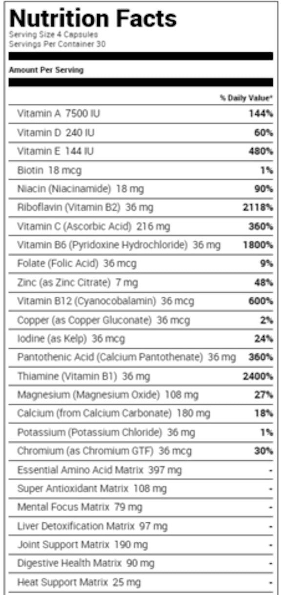 Finaflex Active Multi 120 Capsules Clearance|Multi Vitamin|Mass For Life|