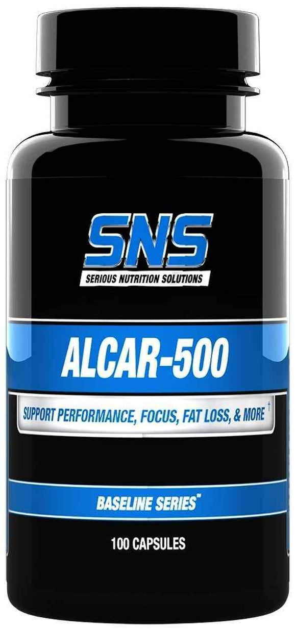 SNS Serious Nutrition Solutions Alcar-500 100 Capsules|Carnitine|Mass For Life|