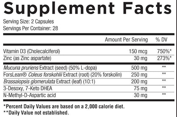 Core Nutritionals Alpha Ultra-Potent Natural  Veg-Capsules|D-Aspartic Acid|Mass For Life|