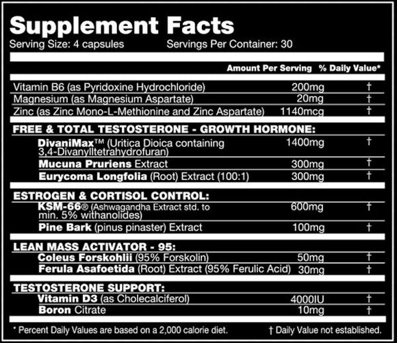 Performax Labs AlphaMax 120 Capsules|Test Booster|Mass For Life|