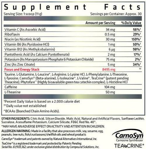 USN Amino Stim Essential Amino Acid+ Energy 30 servings|BCAA|Mass For Life|