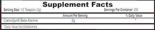 APS Nutrition Amino Acids APS Nutrition Beta Alanine 250 servings