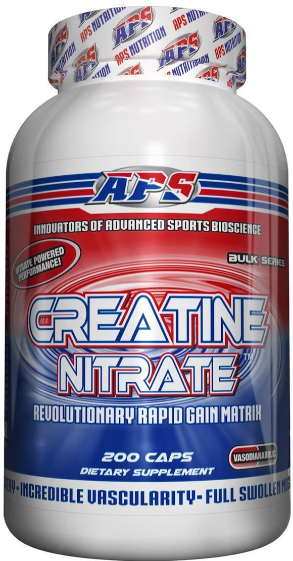 APS Nutrition Creatine Nitrate 200 Caps|Creatine|Mass For Life|
