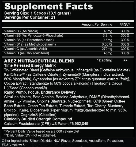 Modern Hardcore Nutrition (MHN) Arez God Of The Gym|Pre-Workout|Mass For Life|