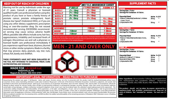 LG Sciences Battle Hardener Kit 6 weeks|Mass Size|Mass For Life|