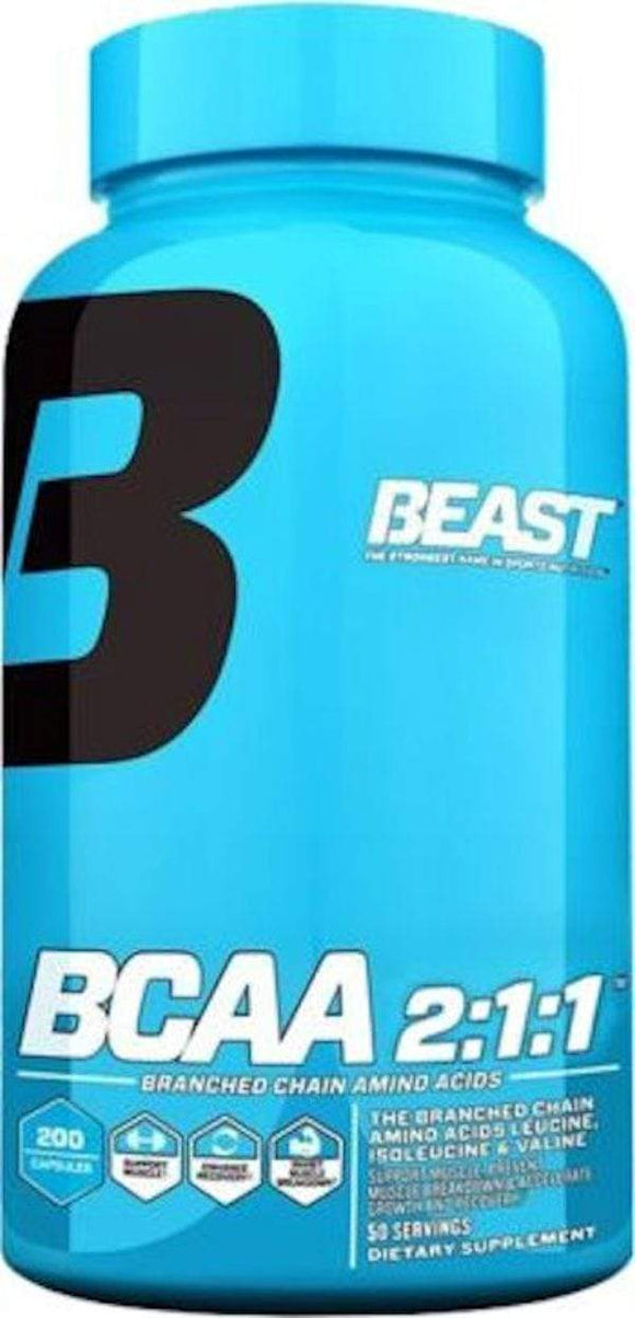 Beast Sports Nutrition BCAA 2:1:1 200 Capsules|BCAA|Mass For Life|