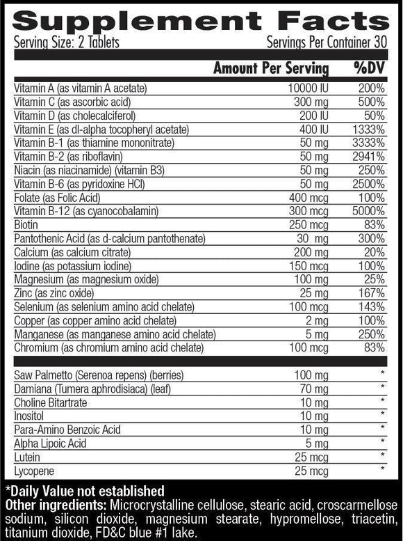Betancourt Nutrition Fulldose 60 tabs|Multi Vitamin|Mass For Life|
