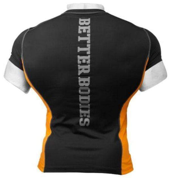 Better Bodies Tight Fit Tee Black / Orange|Men Clothing|Mass For Life|