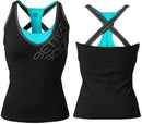 Better Bodies Support 2-Layer Top Black/Aqua|Women's Clothing|Mass For Life|