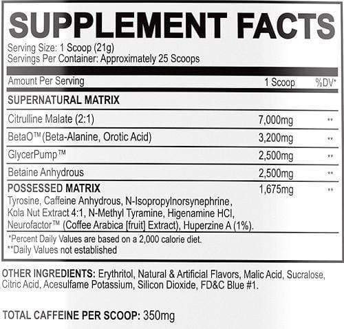 Black Magic Supply BZRK High Potency Pre-Workout 25 servings|Citrulline|Mass For Life|