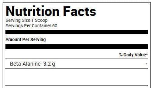 BlackMarket Labs Beta-Alanine Raw 60 servings|beta alanine|Mass For Life|