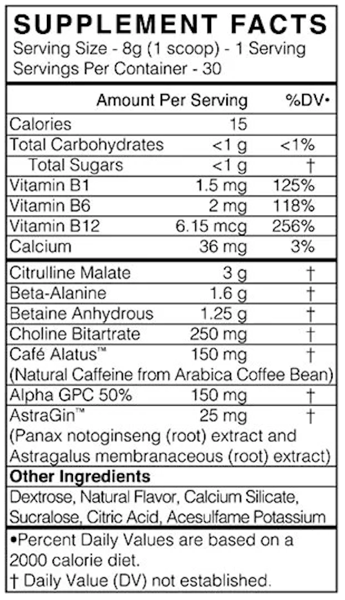 BlackMarket Labs Pre 30 serving|Citrulline|Mass For Life|